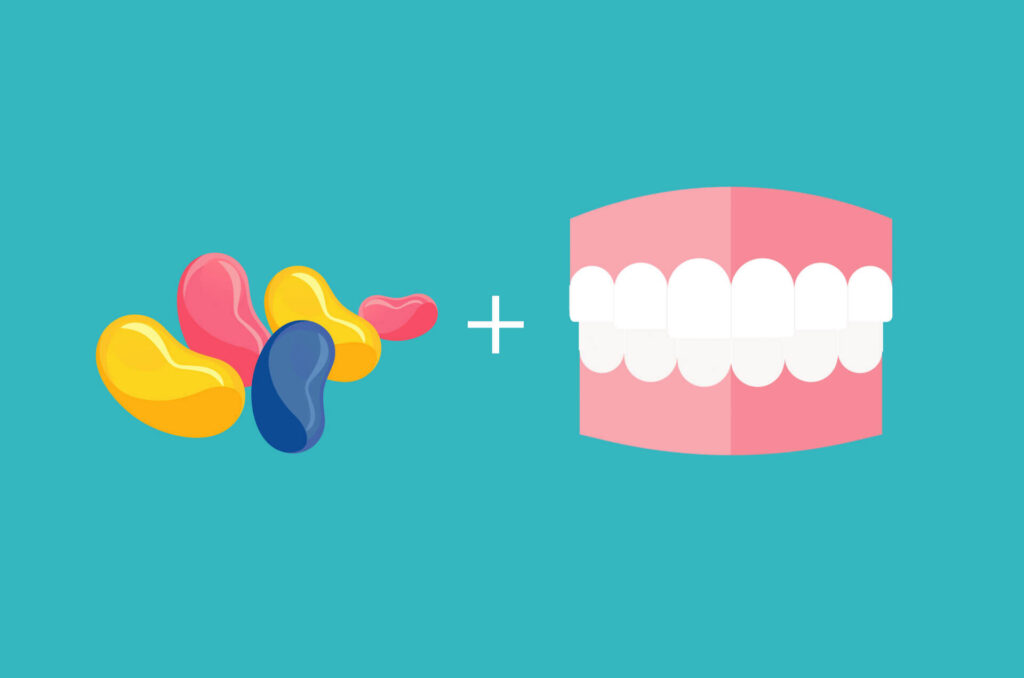 sugar-affects-teeth-with-jelly-bean-example